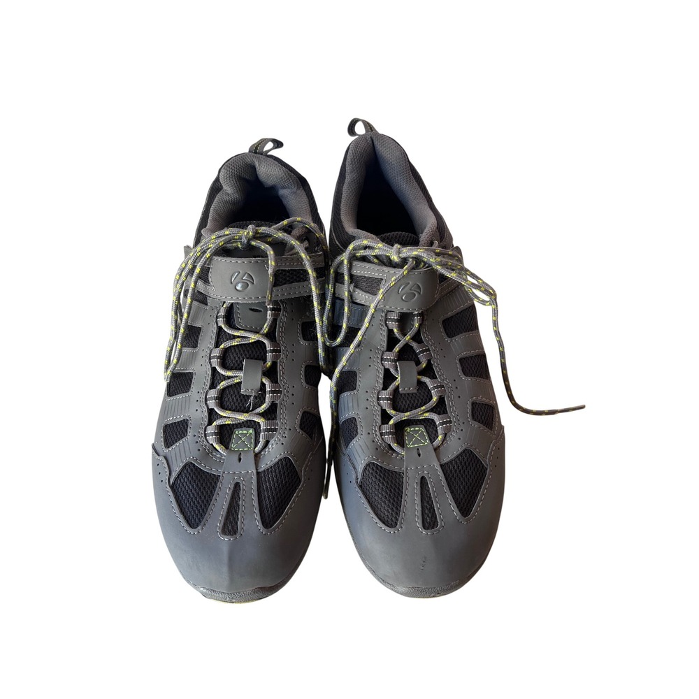 Bontrager SSR Mens Gray Neon Yellow Cycling Shoes SPD Cleats 538589 Size 11 US